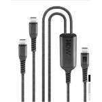 Cellularline Кабел USB-C към 2xUSB-C 5A 140W 150 см. черна оплетка