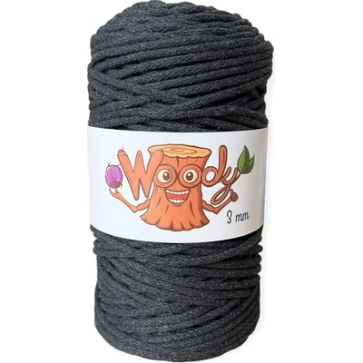 Woody 3 mm – Antracit (100m)