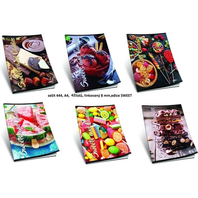 Reas Pack Sešit 444 A4 linkovaný SWEET mix