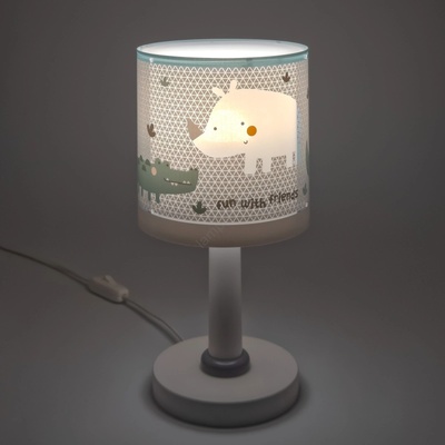 Dalber 60621N - LED детска лампа RHINO&CROCO 1xG4/4W/230V сива (PI646)