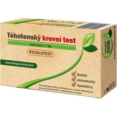 Vitamin Station Rychlotest Těhotenský krevní test 1 ks – Zboží Dáma