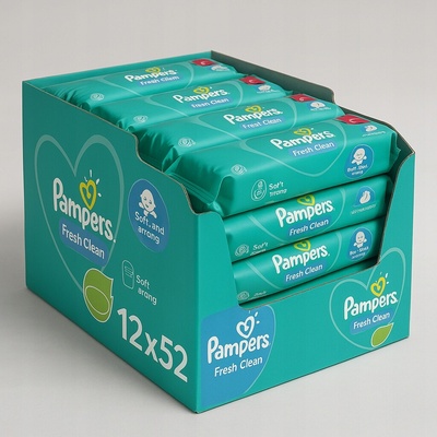Pampers Vlhčené utierky Fresh Clean 12 x 52 ks