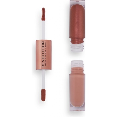 Makeup Revolution Double Up tekuté očné tiene 2 v 1 Opulence Light Pink 2 x 2,2 ml