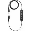 Jabra Link 260-09 QD-USB, ovládacie tlačidlo, černý