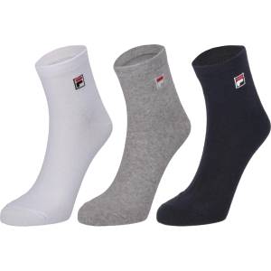 Fila Quarter plain socks 3p черно, сиво, бяло 35-38 (f9303-700)