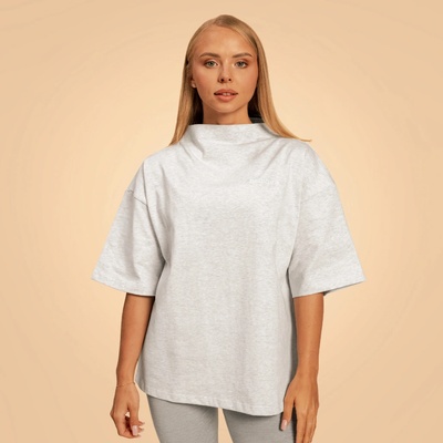 BeastPink Dámske tričko Oversized Bliss Grey