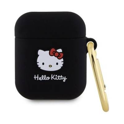 Силиконов гръб Hello Kitty Liquid Silicone 3D Head за Apple AirPods / Airpods 2