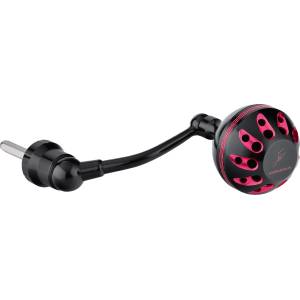 GOMEXUS Единична дръжка с ноб GOMEXUS Spinning Power Handle with Power Knob Black & Red 57mm x 35mm за макари Daiwa и Shimano Риболовна макара