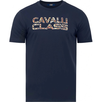 Cavalli Class Logo Blue tričko Tmavě modrá