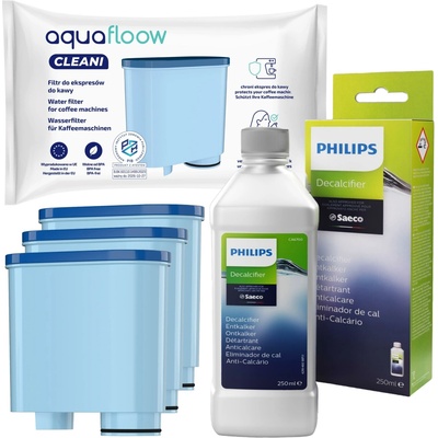 Philips Saeco AquaFloow 3 ks + odvápňovač Philips
