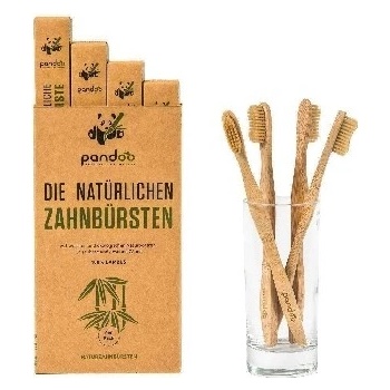 Pandoo Bambusová kefka Medium Soft 4 ks