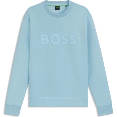 HUGO BOSS Блуза Boss Men's Salbo Stretch Cotton Logo Sweatshirt Signature Branding - Pastel Blue 455