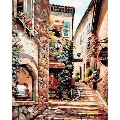 zuty Malování podle čísel Starobylé městečko 80 x 100 cm vypnuté plátno na rám