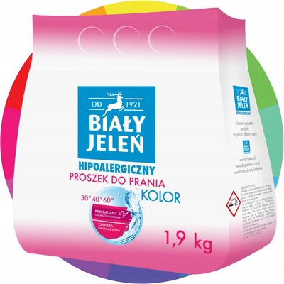 Biały Jeleń prášok na farebnú bielizeň 1,9 kg