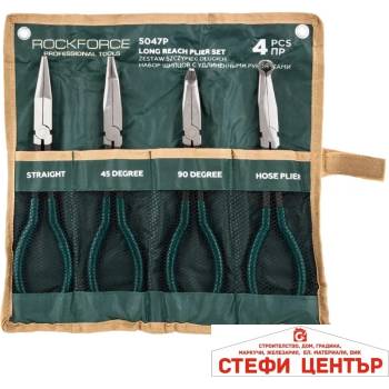 Image 1 of ROCK FORCE ПРОФЕСИОНАЛЕН КОМПЛЕКТ ДЪЛГОРАМЕННИ КЛЕЩИ rock force - 4 ЧАСТИ | cr-v | 5047p