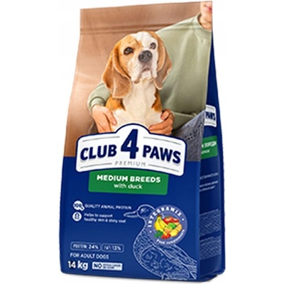 Club 4 Paws Adult Medium kachní 14 kg