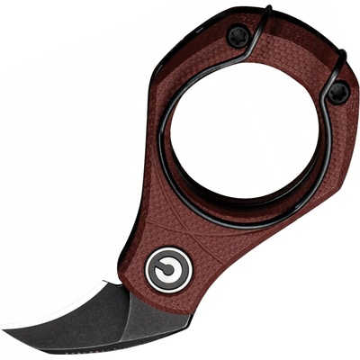 Civivi Pyrus Black Stonewashed 14C28N Burgundy G10 Slipjoint Ostap Hel design C23038-1