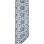 Hanse Home Синьо-кремав килим за открито , 80 x 350 cm Jardin - NORTHRUGS (104130-80x350)