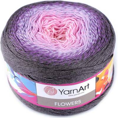 Pletací příze Flowers 250 g Varianta: 3 (276) růžová sv., Balení: 1 ks