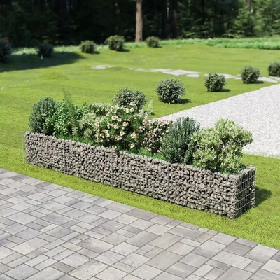 Nabytek XL Gabionový vyvýšený záhon pozinkovaná ocel 360 x 50 x 50 cm