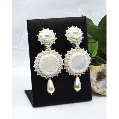 Mijabijoux Klipsy z perleti MB00332