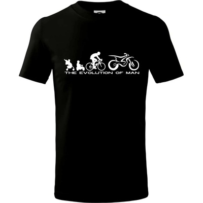 Evolution of man Enduro tričko detské čierna