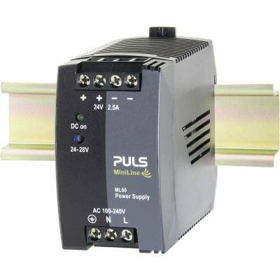 PULS MiniLine ML60.241 sieťový zdroj na montážnu lištu (DIN lištu), 24 V/DC, 2.5 A, 60 W, výstupy 1 x