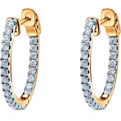 SAVICKI Обеци Savicki: двуцветно злато, лабораторни диаманти