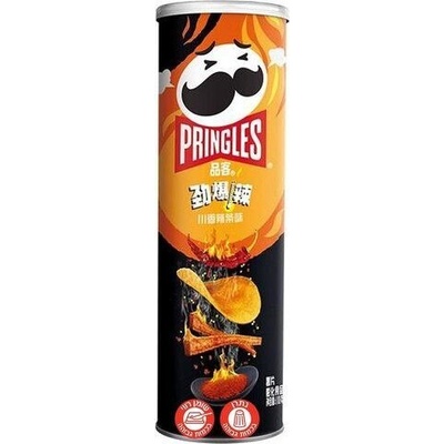 Pringles Asia bramborové chipsy s příchutí pálivých stripsů 110 g