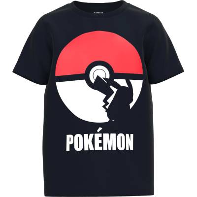 NAME IT Тениска 'Nabel Pokemon' черно, размер 122-128
