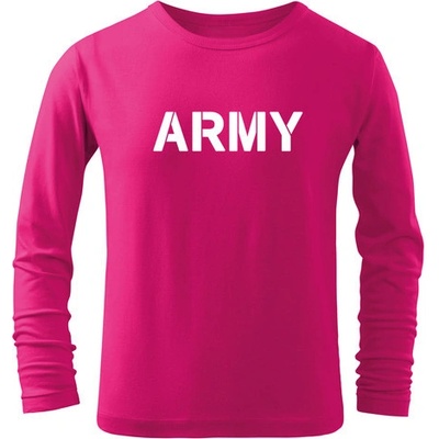 Dragowa detské dlhé tričko Army ružová