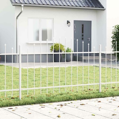 vidaXL Zahradní plot 6 pcs Bílá 170 x 140 cm Práškově lakovaná ocel