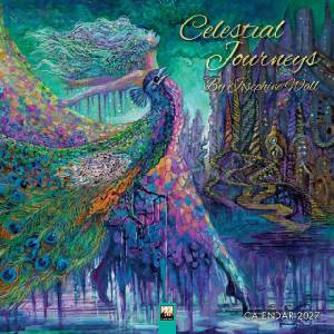 Flame Tree Publishing Celestial Journeys by Josephine Wall Calendar 2027 (Art Calendar) | WALL