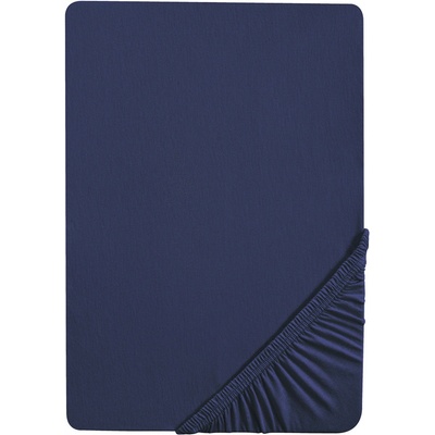 Biberna Žerzejové napínací prostěradlo námořnické modré 90-100x200