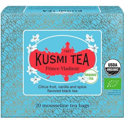 Kusmi Tea Porciovaný čierny čaj Prince Vladimir Bio 20 vrecúšok