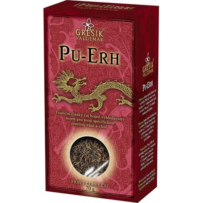 Grešík Čaje 4 světadílů černý čaj Pu-Erh 0,2 kg
