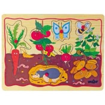 Image 1 of Woodyland Woody - Дървен пъзел с дръжки - Зеленчуци