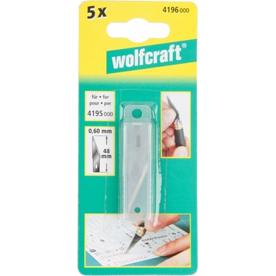 Čepele pre nôž Wolfcraft WF4196000, 5 kusov