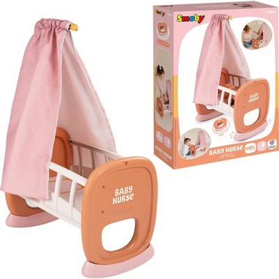 Smoby Baby Nurse Kolíska S Baldachýnom Pre Bábiky