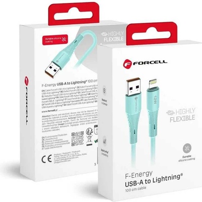 F-Energy C343 USB A na Lightning 2,4A 12W silikonový 1m modrý