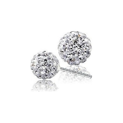 Prosperk náušnice ocelové pecky kuličky Swarovski S4395