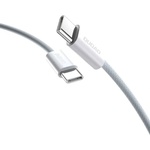 Dudao Кабел Dudao L6C, PD, 60W, USB-C към USB-C, 1m, бял (6976625331277)