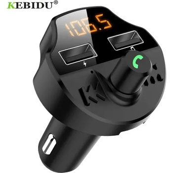 Kebidu Bluetooth FM трансмитер и ВОЛТМЕТЪР, 2 USB зарядни за GSM Bluetooth Car Kit T66