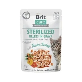 Brit Care Cat Fillets in Gravy Steril. Tend.Turkey 85 g