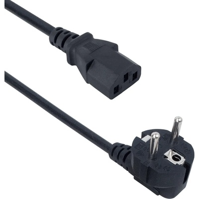 DeTech Захранващ кабел DeTech, За компютър, 3.0m, CEE 7/7 - IEC C13, High Quality - 18318 (18318)