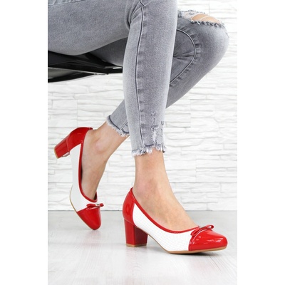 Farfalla lodičky na hrubém podpatku 19968R WH – Zboží Dáma