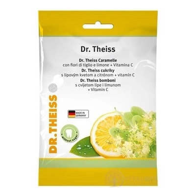 DR.THEISS bonbóny s lipovým květem a citronem + vitamín C 75 g