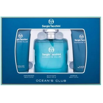 Sergio Tacchini Ocean´s Club подаръчен комплект: EDT 100 ml + душ гел 100 ml + балсам след бръснене 100 ml за мъже