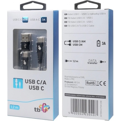 TB Touch AKTBXKUCTOA120BUSB-C-USB C s USB A, 1,2m