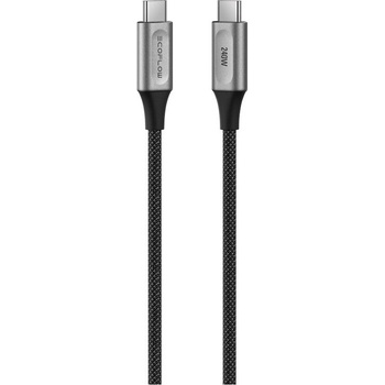 EcoFlow Кабел с бързо зареждане за устройства с USB-C порт - EcoFlow Rapid Pro USB-C to USB-C Data Cable 240W (180 см) (черен) (EFA-240W-C-C-CABLE-EU)